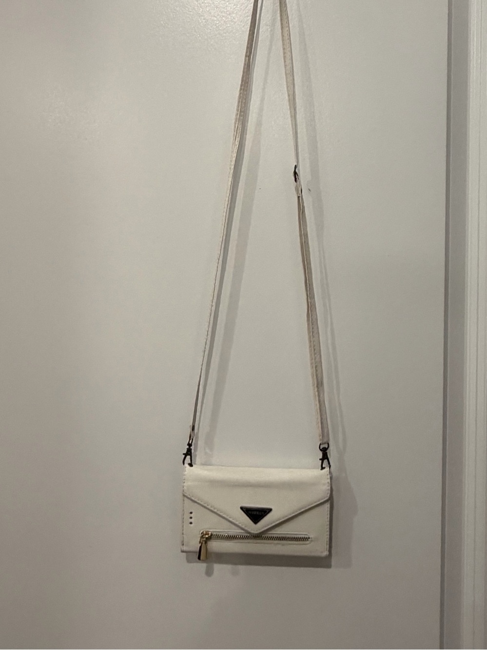 N. Bekus Women's Cream Crossbody Wallet/iPhone holder 13, 14, 15